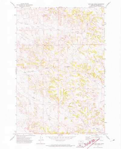 United States Geological Survey John Hen Creek, MT (1971, 24000-Scale) digital map