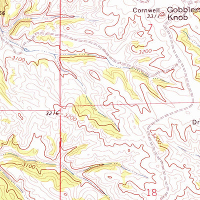 United States Geological Survey John Hen Creek, MT (1971, 24000-Scale) digital map