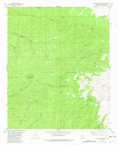 United States Geological Survey John Kerr Peak, NM (1981, 24000-Scale) digital map