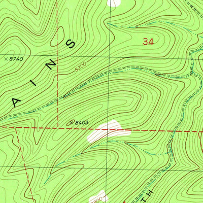 United States Geological Survey John Kerr Peak, NM (1981, 24000-Scale) digital map