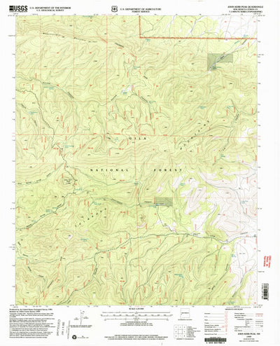 United States Geological Survey John Kerr Peak, NM (1999, 24000-Scale) digital map