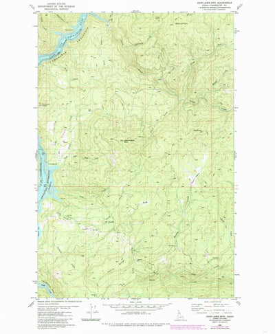United States Geological Survey John Lewis Mountain, ID (1981, 24000-Scale) digital map