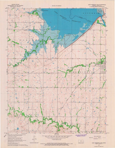 United States Geological Survey John Redmond Dam, KS (1966, 24000-Scale) digital map