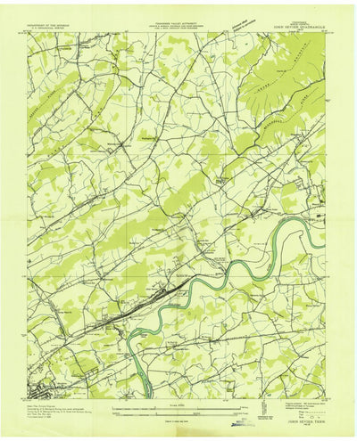 United States Geological Survey John Sevier, TN (1936, 24000-Scale) digital map