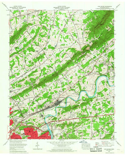 United States Geological Survey John Sevier, TN (1966, 24000-Scale) digital map