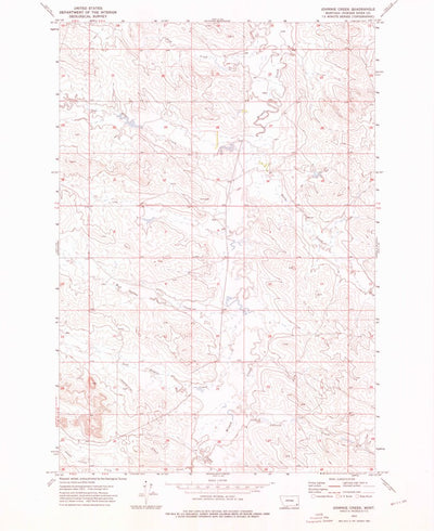 United States Geological Survey Johnnie Creek, MT (1973, 24000-Scale) digital map