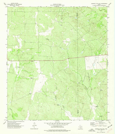 United States Geological Survey Johnnie Little Hill, TX (1974, 24000-Scale) digital map