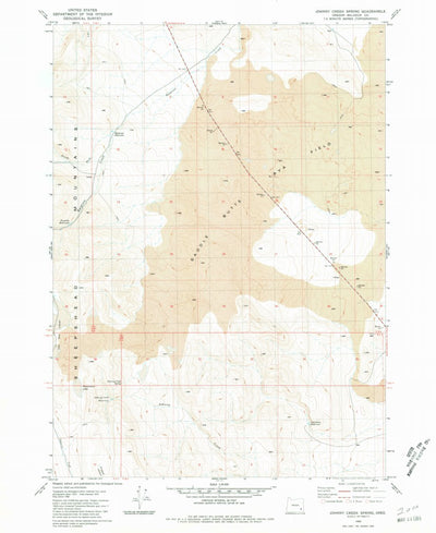 United States Geological Survey Johnny Creek Spring, OR (1980, 24000-Scale) digital map