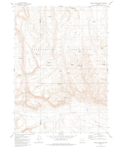 United States Geological Survey Johnny Creek SW, OR (1981, 24000-Scale) digital map