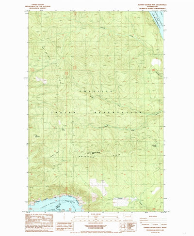 United States Geological Survey Johnny George Mountain, WA (1985, 24000-Scale) digital map