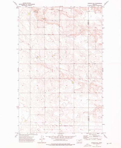 United States Geological Survey Johnnys Hill, MT (1973, 24000-Scale) digital map