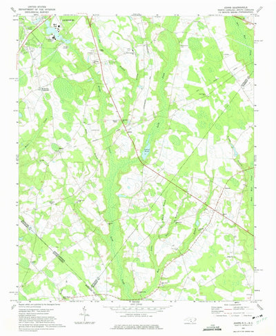 United States Geological Survey Johns, NC-SC (1971, 24000-Scale) digital map