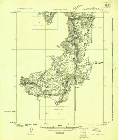 United States Geological Survey Johns Peak, UT (1922, 31680-Scale) digital map