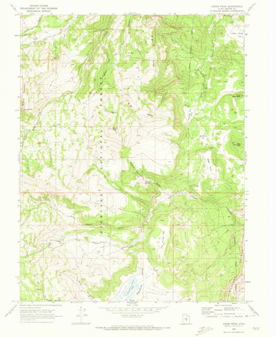 United States Geological Survey Johns Peak, UT (1968, 24000-Scale) digital map