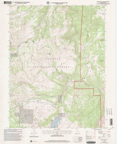 United States Geological Survey Johns Peak, UT (2001, 24000-Scale) digital map