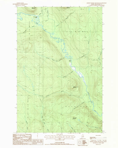 United States Geological Survey Johnson Brook Mountain, ME (1987, 24000-Scale) digital map