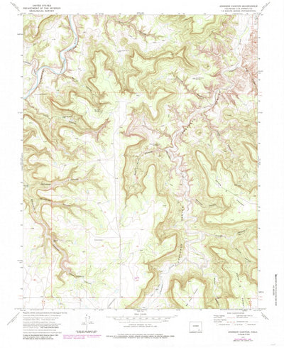 United States Geological Survey Johnson Canyon, CO (1972, 24000-Scale) digital map