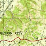 United States Geological Survey Johnson City, TN (1940, 24000-Scale) digital map
