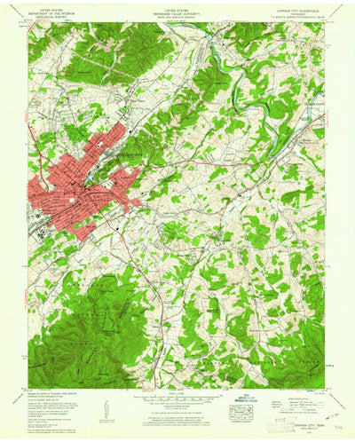 United States Geological Survey Johnson City, TN (1955, 24000-Scale) digital map