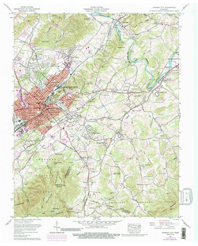 United States Geological Survey Johnson City, TN (1959, 24000-Scale) digital map