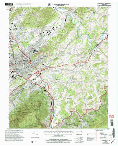 United States Geological Survey Johnson City, TN (2003, 24000-Scale) digital map