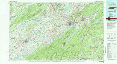 United States Geological Survey Johnson City, TN-NC (1980, 100000-Scale) digital map
