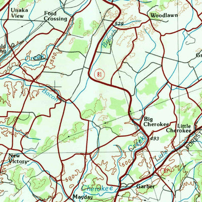 United States Geological Survey Johnson City, TN-NC (1980, 100000-Scale) digital map