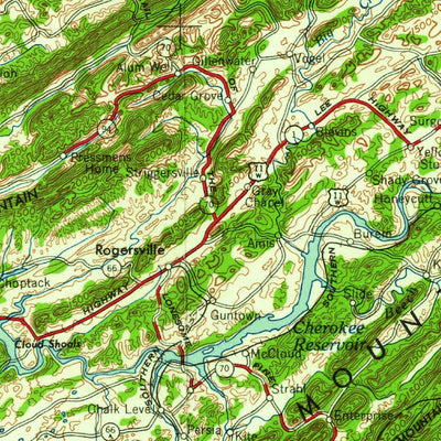 United States Geological Survey Johnson City, TN-VA-KY-NC (1960, 250000-Scale) digital map