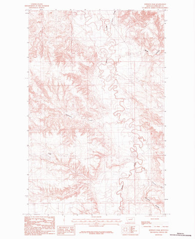 United States Geological Survey Johnson Dam, MT (1984, 24000-Scale) digital map
