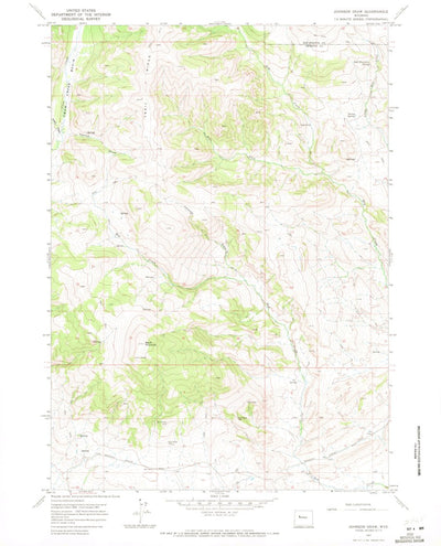 United States Geological Survey Johnson Draw, WY (1967, 24000-Scale) digital map