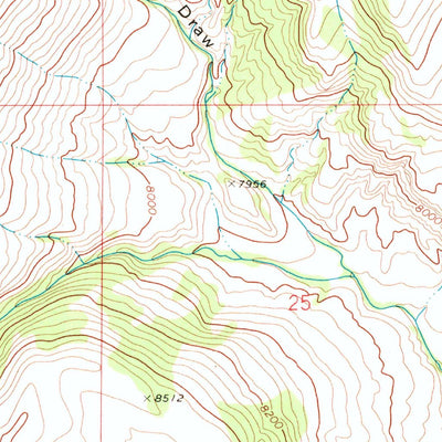 United States Geological Survey Johnson Draw, WY (1967, 24000-Scale) digital map