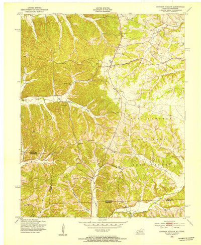United States Geological Survey Johnson Hollow, KY-TN (1951, 24000-Scale) digital map