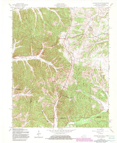 United States Geological Survey Johnson Hollow, KY-TN (1957, 24000-Scale) digital map