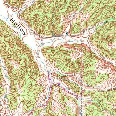 United States Geological Survey Johnson Hollow, KY-TN (1957, 24000-Scale) digital map