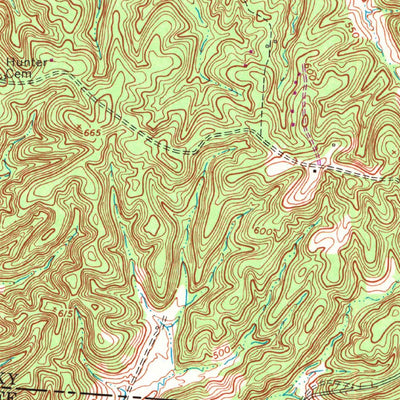 United States Geological Survey Johnson Hollow, KY-TN (1957, 24000-Scale) digital map