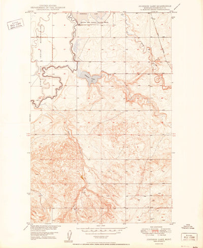 United States Geological Survey Johnson Lake, MT (1950, 24000-Scale) digital map