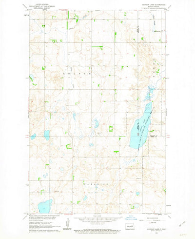 United States Geological Survey Johnson Lake, ND (1961, 24000-Scale) digital map