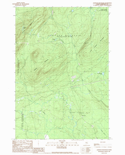 United States Geological Survey Johnson Mountain, ME (1989, 24000-Scale) digital map