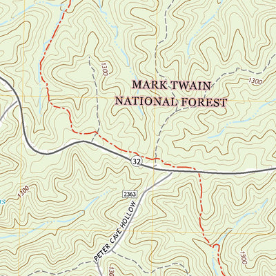 United States Geological Survey Johnson Mountain, MO (2021, 24000-Scale) digital map