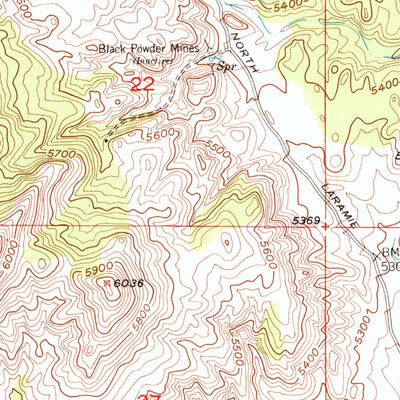 United States Geological Survey Johnson Mountain, WY (1953, 24000-Scale) digital map