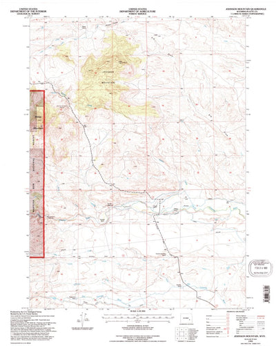United States Geological Survey Johnson Mountain, WY (1992, 24000-Scale) digital map