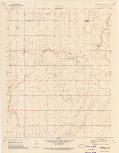 United States Geological Survey Johnson NW, KS (1973, 24000-Scale) digital map