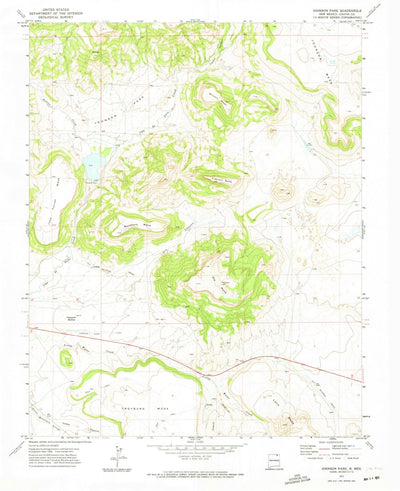 United States Geological Survey Johnson Park, NM (1971, 24000-Scale) digital map