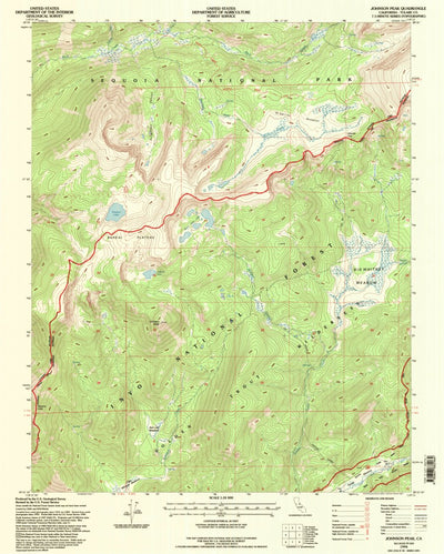 United States Geological Survey Johnson Peak, CA (1994, 24000-Scale) digital map
