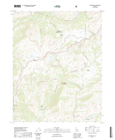 United States Geological Survey Johnson Peak, CA (2021, 24000-Scale) digital map