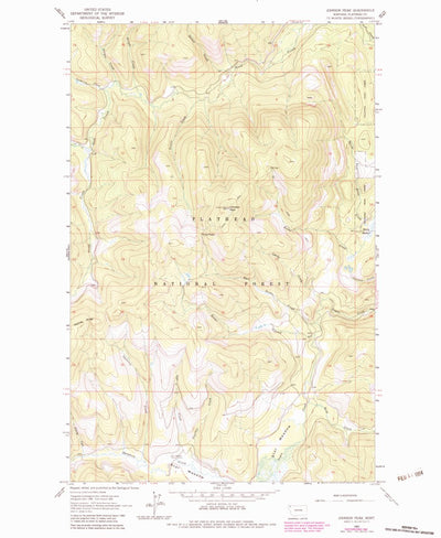 United States Geological Survey Johnson Peak, MT (1962, 24000-Scale) digital map