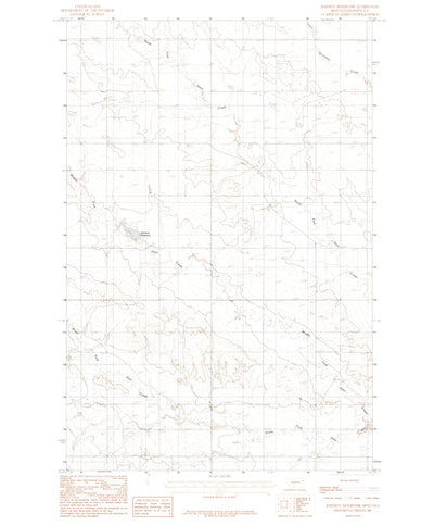 United States Geological Survey Johnson Reservoir, MT (1983, 24000-Scale) digital map