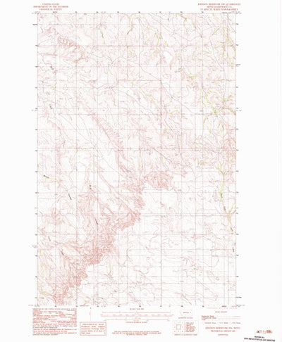 United States Geological Survey Johnson Reservoir NW, MT (1983, 24000-Scale) digital map