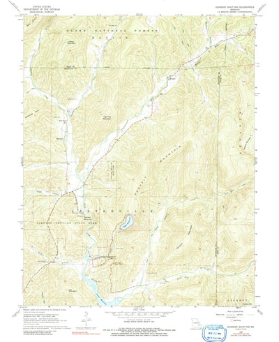 United States Geological Survey Johnson Shut-Ins, MO (1968, 24000-Scale) digital map