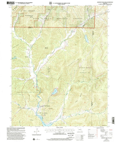 United States Geological Survey Johnson Shut-Ins, MO (1999, 24000-Scale) digital map